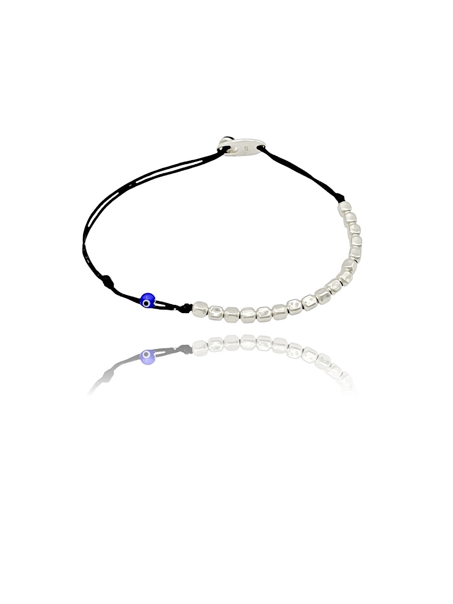 Sync Silver Square Beads Bracelet, Tonia Moraitaki Jewelry, Made in Greece, Handmade