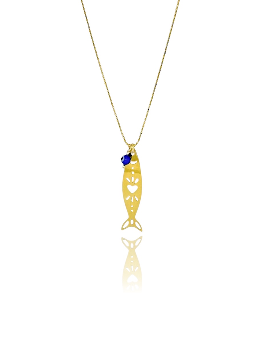 Fish Chain Necklace, Tonia Moraitaki Jewelry Design, Made in Greece, Mediterranean Summer