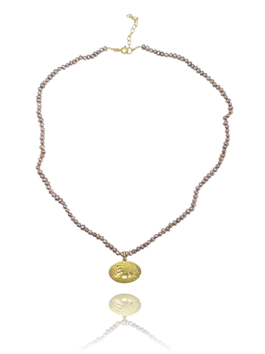 Minoan Ritual Vintage Pearl Necklace