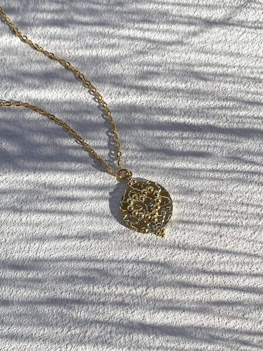 Solar Heart in Oval Chain Necklace