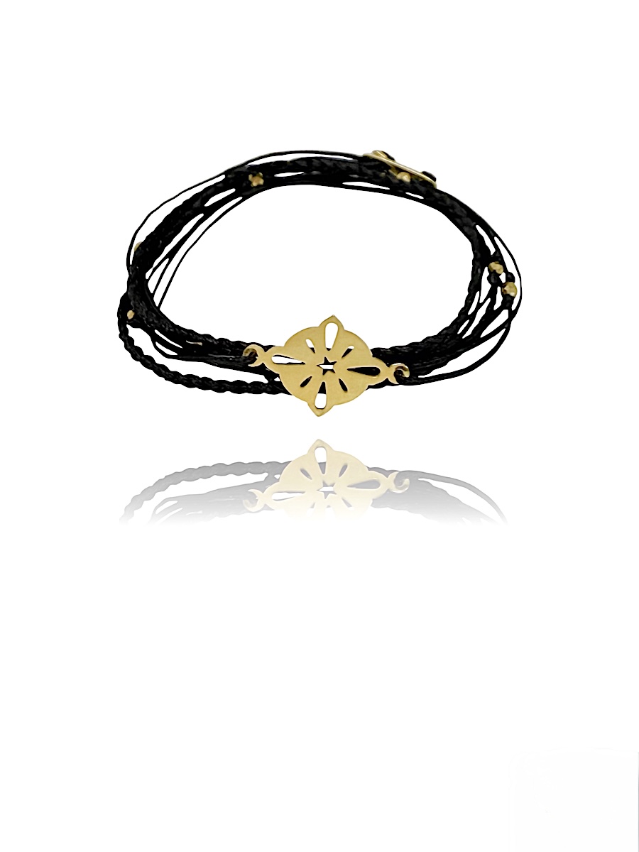 Aethra Cord Bracelet, Star, Adjustable, Tonia Moraitaki Jeweklry Design, Silver925