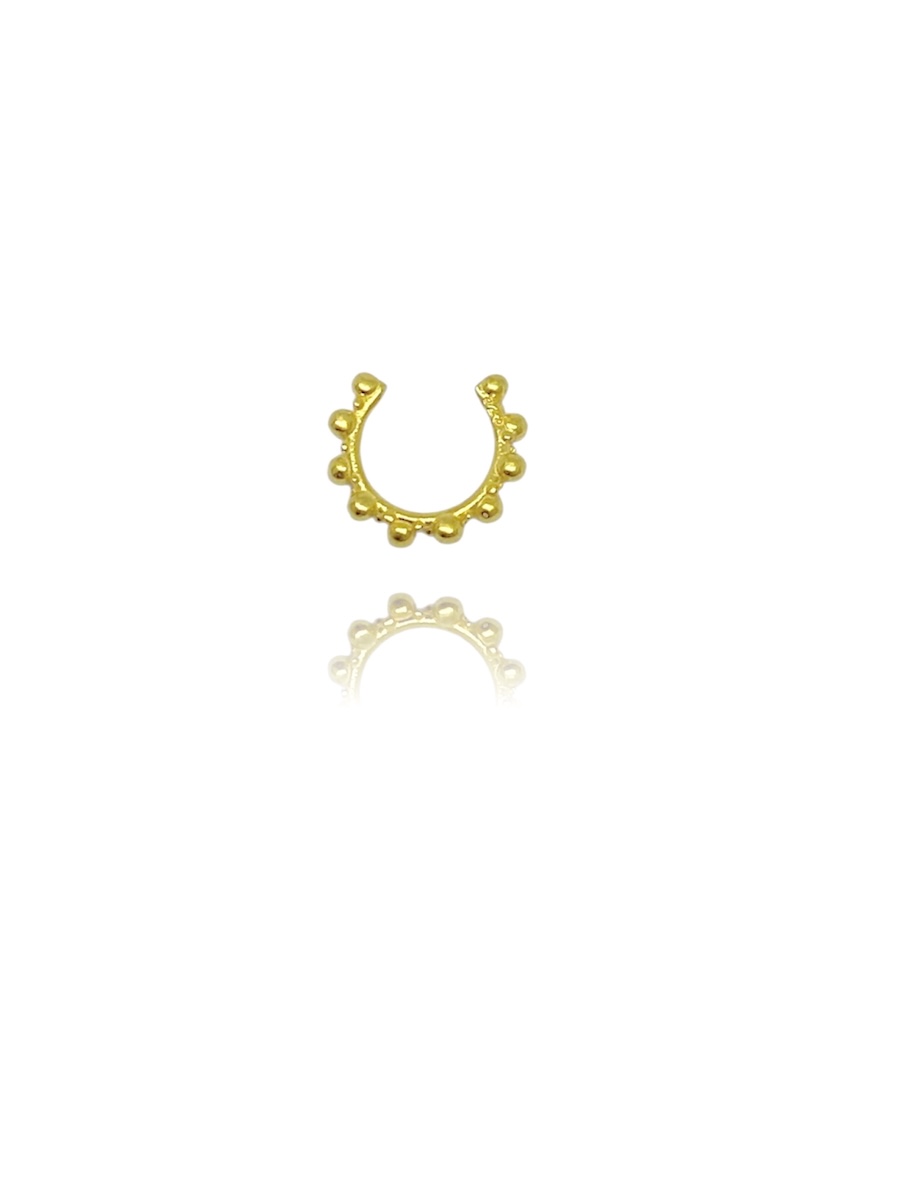 Bubble Ear Cuff, Gold plated, Silver 925, Tonia Moraitaki Jewelry