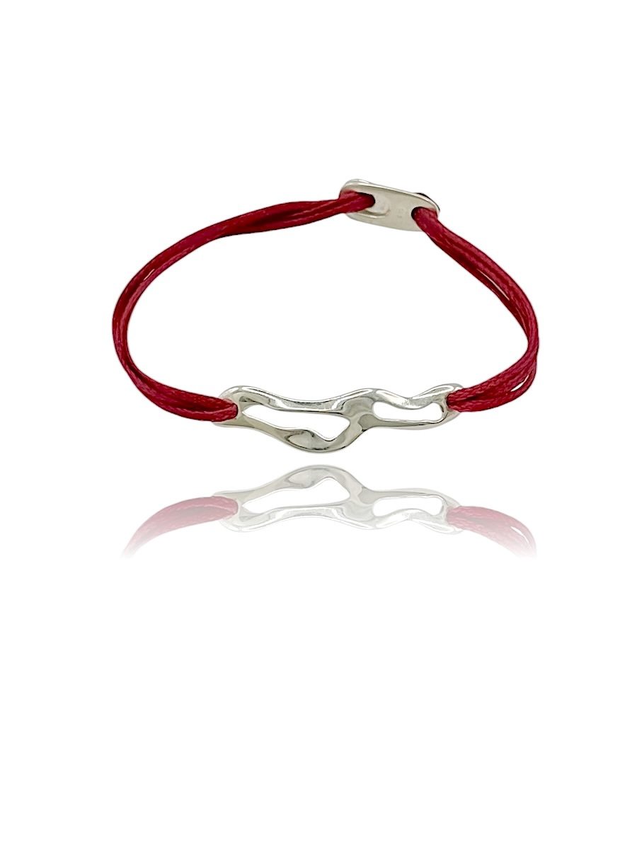 Flow Silver Bracelet, Tonia Moraitaki Jewelry, Silver 925, Adjustable Length, Made in Greece