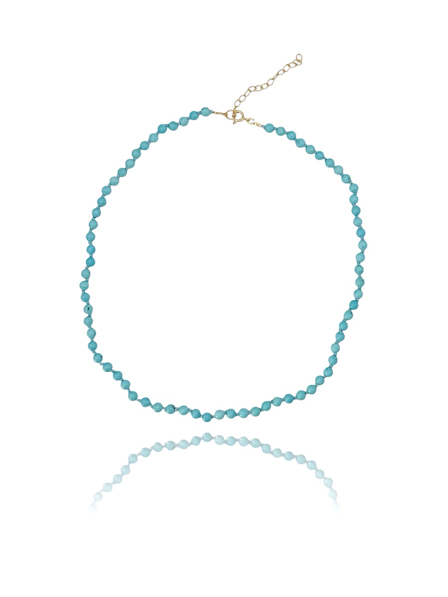 Aegean Turquoise Necklace, Tonia Moraitaki Jewelry, Silver925, Semiprecious Stones Jewelry